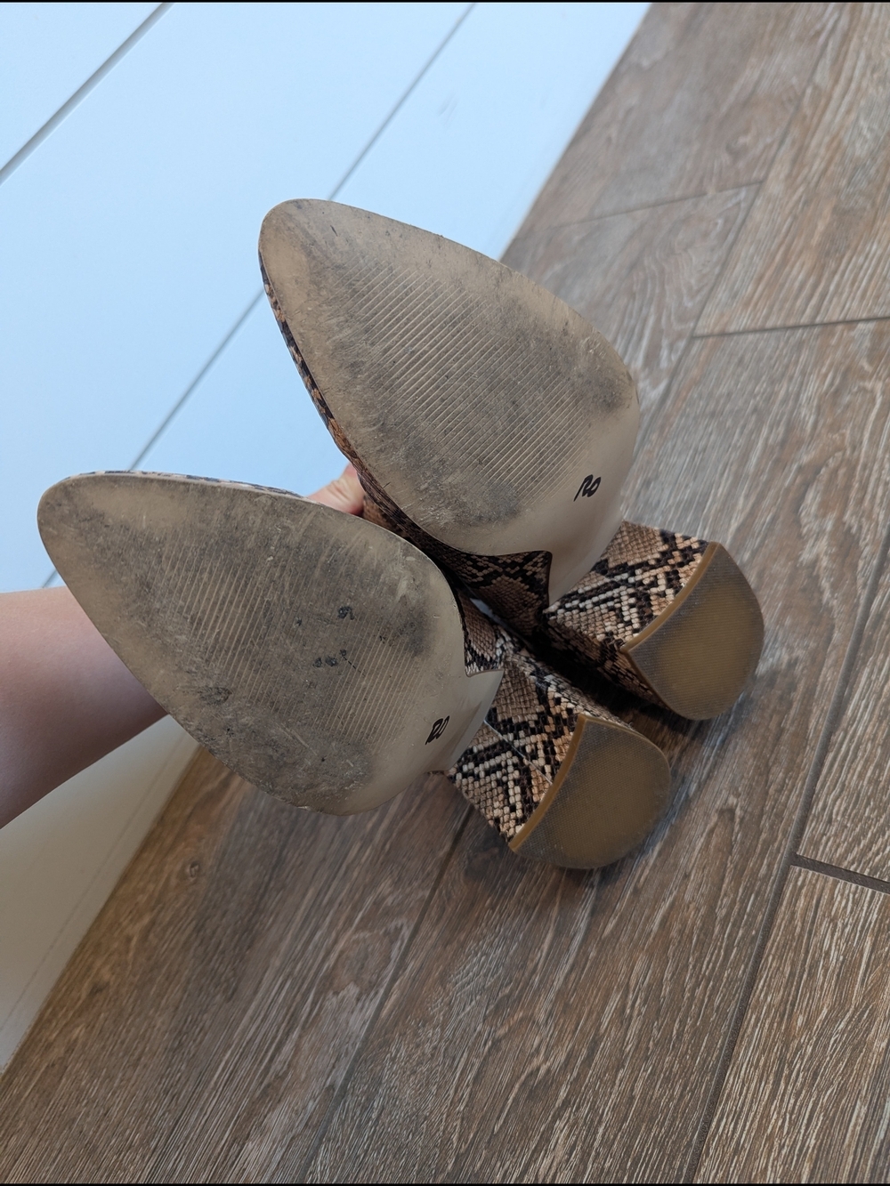 Steve Madden Snake-Print Ankle Boots Heeled Julianne Size 9 Pointed Toe - Picture 6 of 7